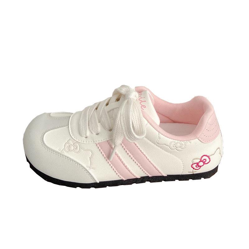 Cute KT cat embroidered German training shoes women's new Korean niche chic versatile board shoes casual women