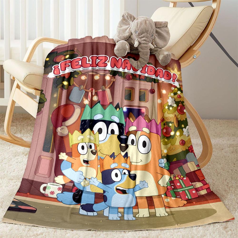 Happy Christmas Celebration Blanket Ultra-Soft Perfect for Sofa Livingroom Couch for All Seasons Modern Perfect Gift for Relatives and Friends