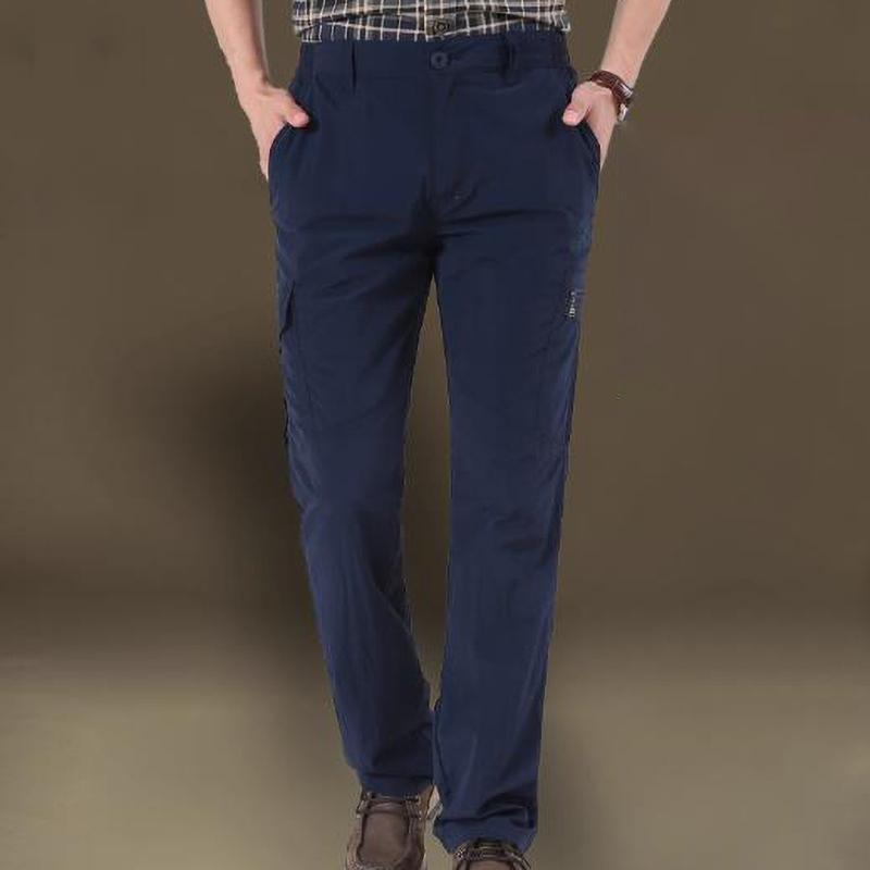 Outdoor Work Pants Men Winter Casual Cargo Trousers Waterproof Fleece Lined Pant Elastic Hiking Traveling Workwear