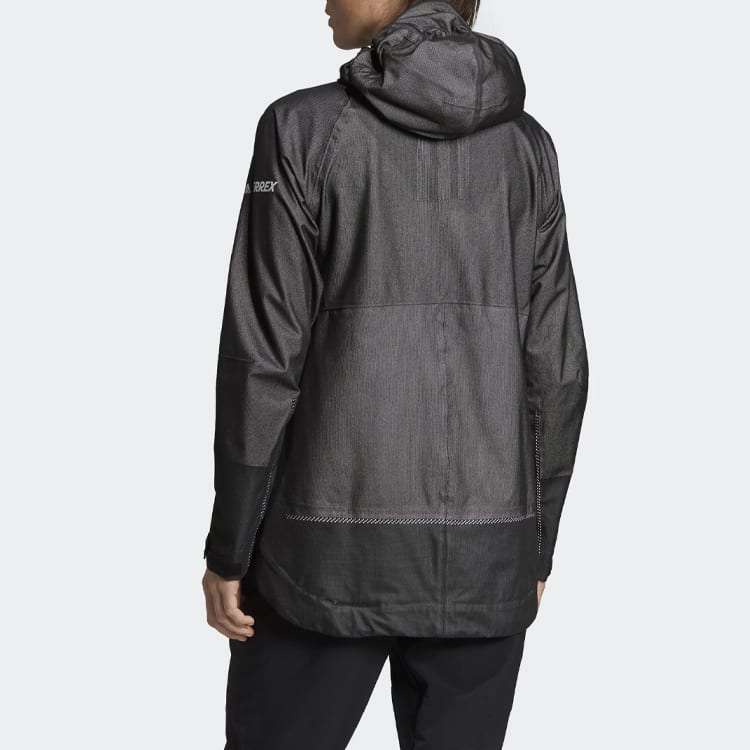 adidas ESSENTIALS Jackets Women's Black Hooded Moderate DZ0796