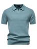 2025 New Summer Men's Golf Polo Shirt Premium Solid Color Breathable Collared Knitted Social Casual