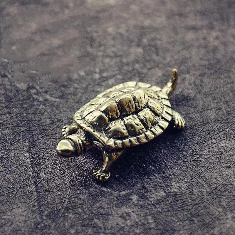 

Creative Crafts Retro Brass Tortoise Ornament Statue Metal Animal Sculpture Home Office Decor Ornament Tea Pet Crafts Desk Decor