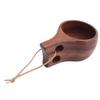 Wooden Cup Tea Mug Portable Hand Carving Natural Drinking Cup Wood Coffee Mug for Home Restaurant Camping