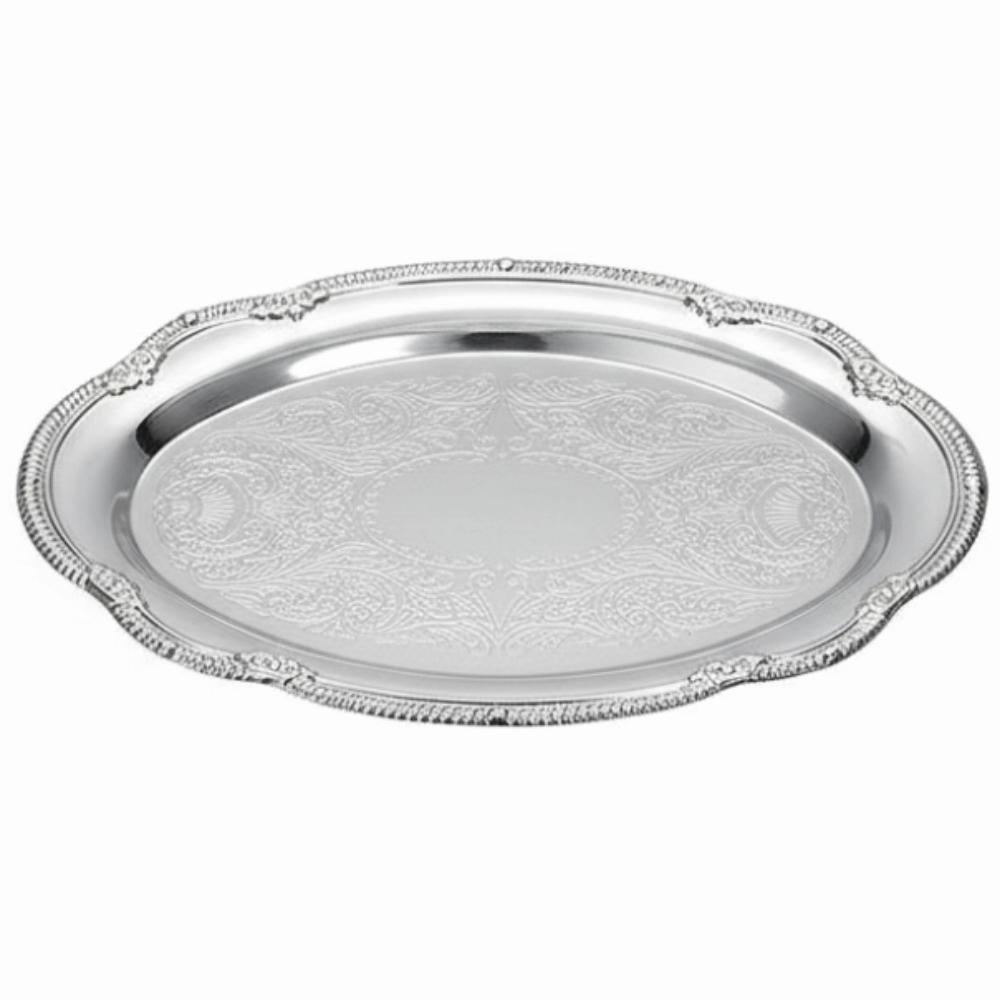 

Gold/Silver Snack Plate Retro Oval Plate Elegant Storage Dish Home Decor S серебряный