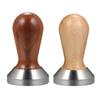 Hochwertiger Edelstahl-Espressokaffee-Tamper mit Holzgriff für ergonomischen Komfort, gleichmäßigen Druck und einfache Reinigung
