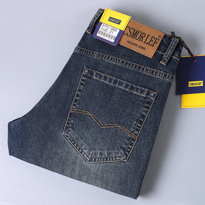 CSMOR LEE Herren Retro Slim Straight Elastische Jeans - Frühling & Herbst Kollektion