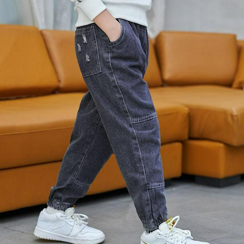 Autumn Winter Boys Jeans 4-13 Years Old Kids Jeans Pants Baby Boys Jean Kids Plus Velvet