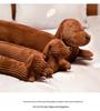 Cartoon Dachshund Plush Cushion: Panda Design Pillow and Leg Clip