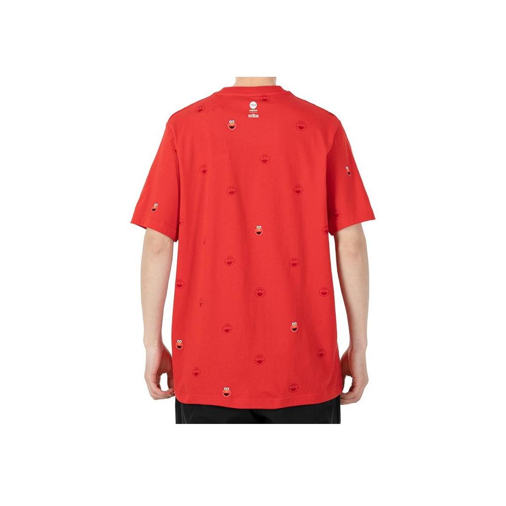 Adidas Neo Sesame Street Co-Branded Series Solid Cartoon Pattern Crew Neck Short Sleeve T-Shirt Men Tops HD7286