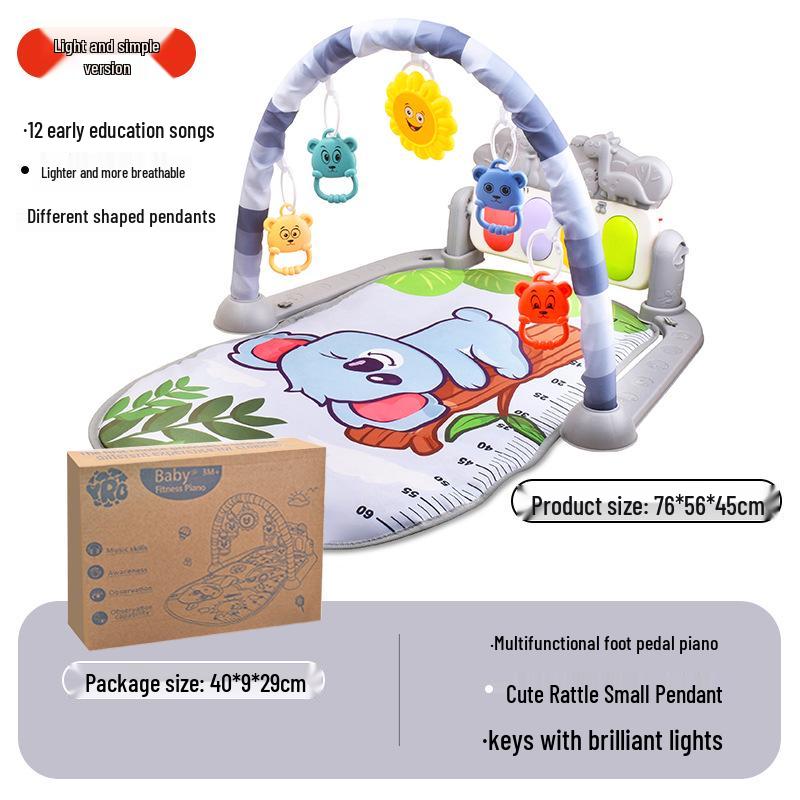 

YRB Baby Piano Gym: Infant Fitness Rack & Music Mat with Foot Pedals for Newborns (36 Months)