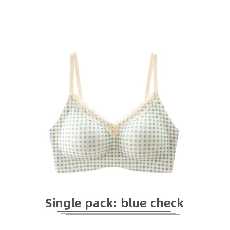 Damen Push-Up BH Nahtlose kabellose BHs Spitze Blumendruck BH Bequeme Damen Sexy Dessous Süße Unterwäsche