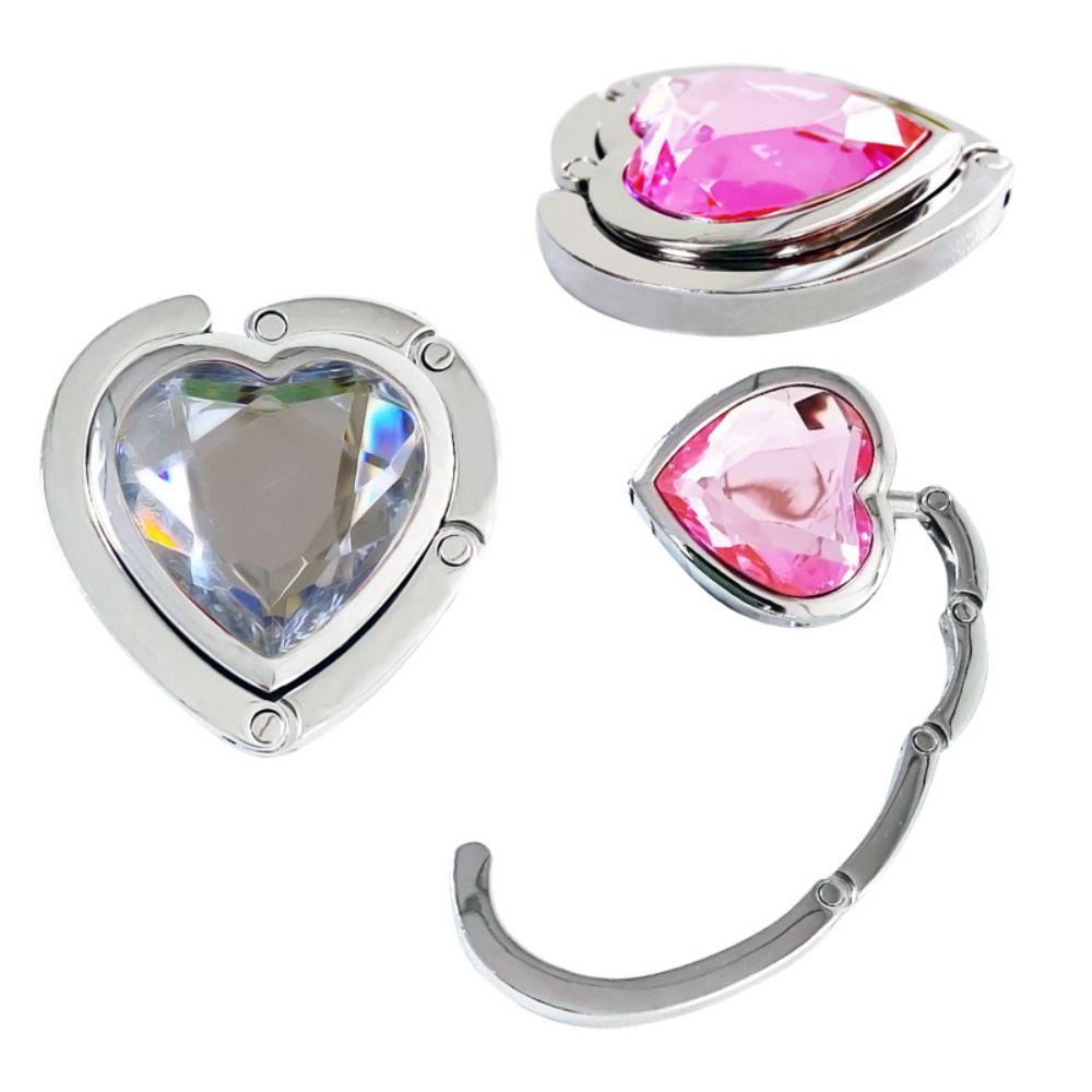 Bag Parts Purse Bag Hanger Rhinestone Handbag Hook Holder Fashion Folding Table Hook  Travel