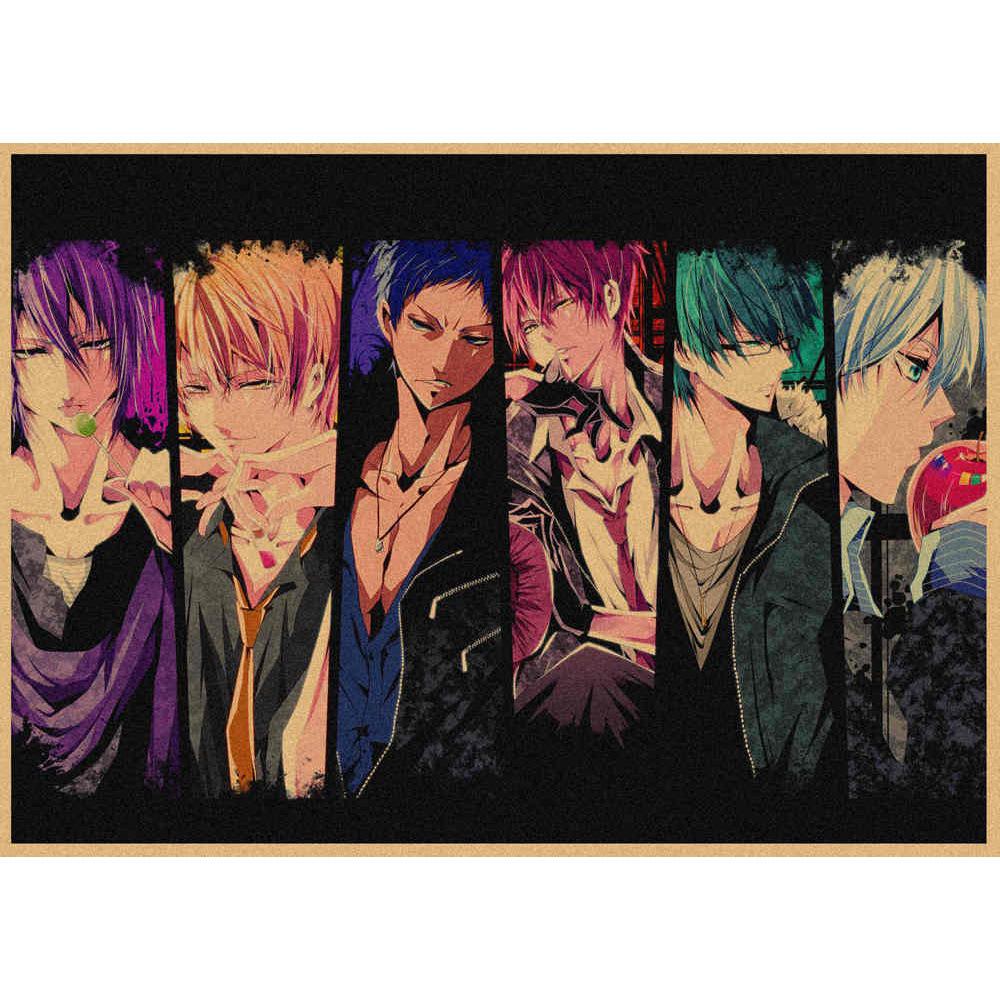 Kuroko s Basketball Retro Kraft Poster Decorative Wall Art Mural 407 29.7X42cm (A3 size)