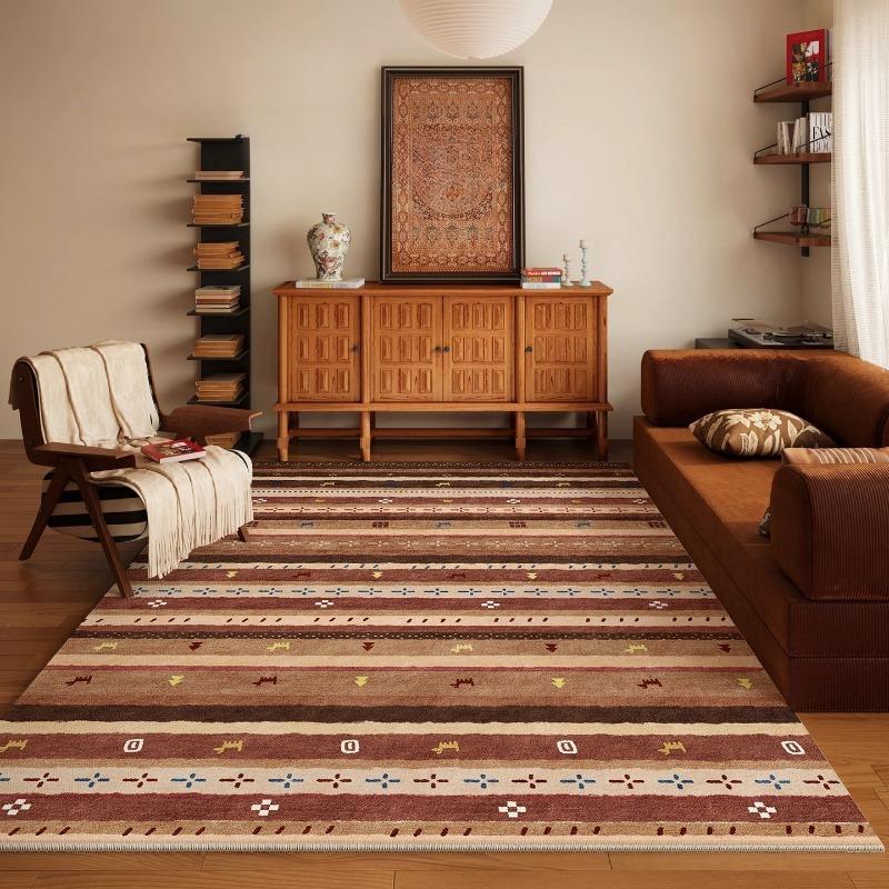 Nordisch Retro Bohemien Vloerkleed – High-End Antislip Vloermat voor Woonkamer Slaapkamer, Zacht Machine Wasbaar Tapijt 160x200cm(62x78in)