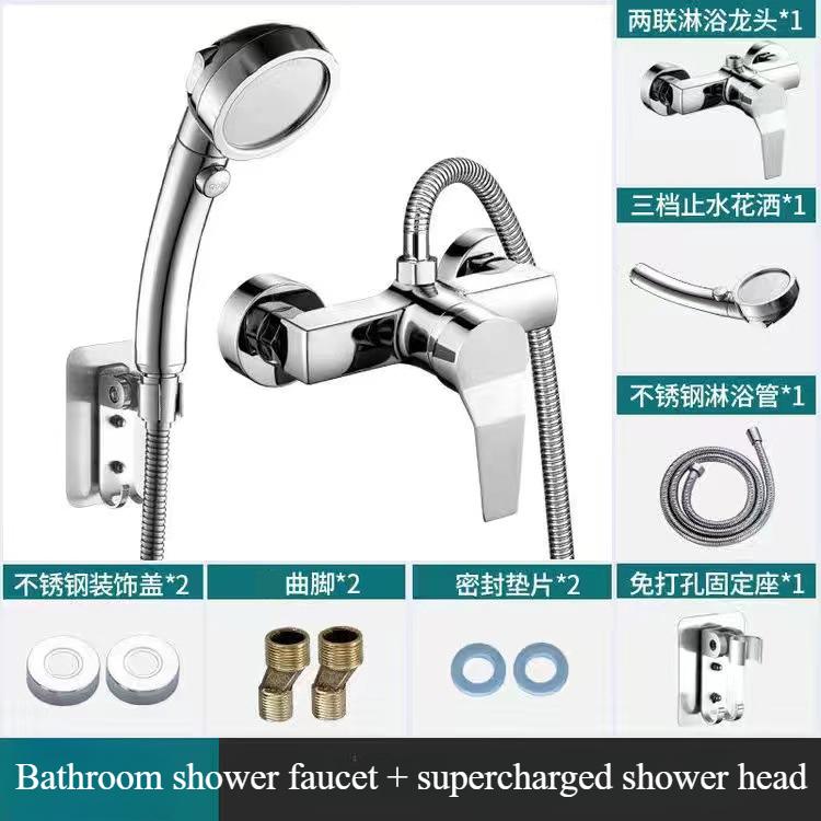 Shower Faucet Bathroom Hot and Cold Faucet Hidden Mixed Water Valve Solar Water Heater Shower Set Switch  Bathroom Faucets