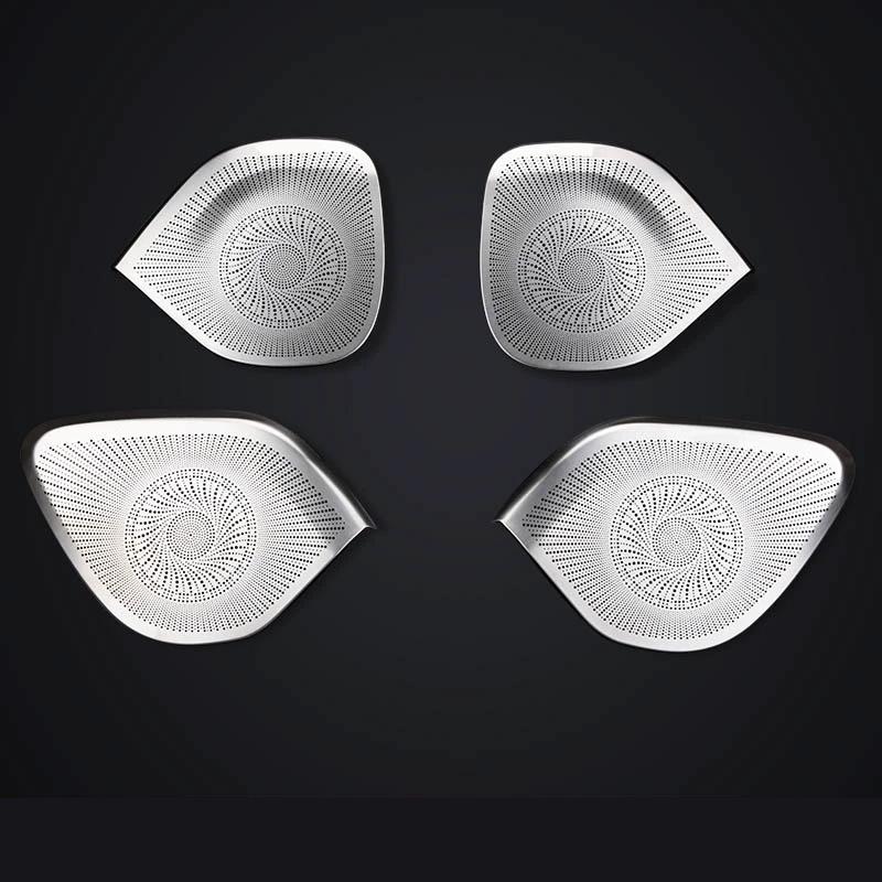Für Volvo XC90 Türschallhaube Metall Hoch und Tief Vier Tür Lautsprecher Panel Dekorationssatz Autozubehör 2015- 2024 2025