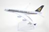TANG DYNASTY 16cm Singapore Airlines Airbus A380 Alloy Airplane Model Toy 1/400