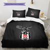 BJK Pattern Bedding Quilt Set  Home Decoration  Gift (1 * duvet cover + 2 * pillowcase  without core)