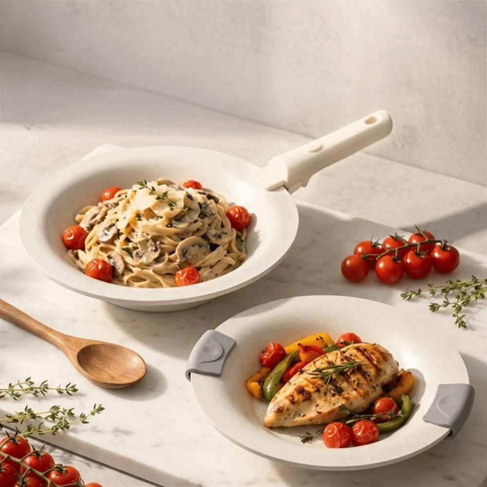 Aluminum Zinc Zinc Alloy Nonstick Pan Ceramic Coating Grill Pan Universal Skillet Breakfast