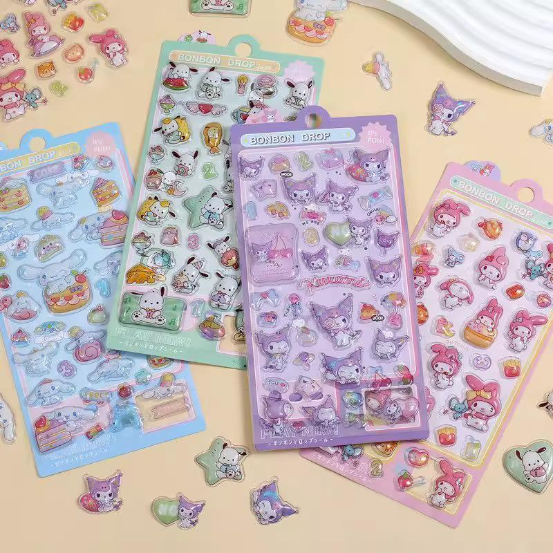 Japanese Cartoon 3D Stickers for Phone, Laptop & Party Decor