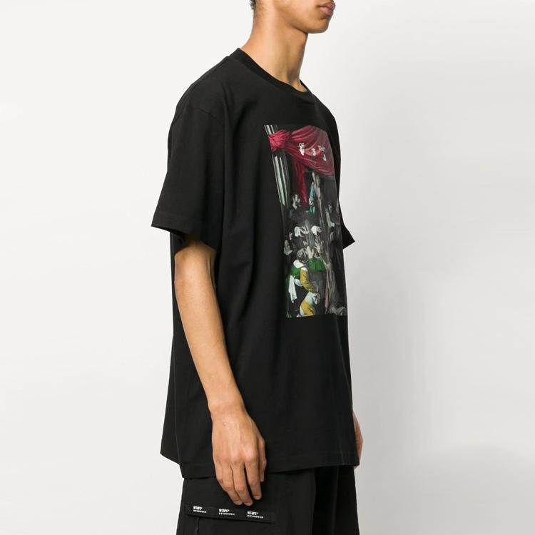 Off-White Caravaggio Painting Short-Sleeve Over Tee Black Men Tops OMAA038E20JER0051010