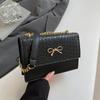 Sweet little fresh bow handbag women's 2025 new trend Korean underarm messenger bag chain shoulder bag