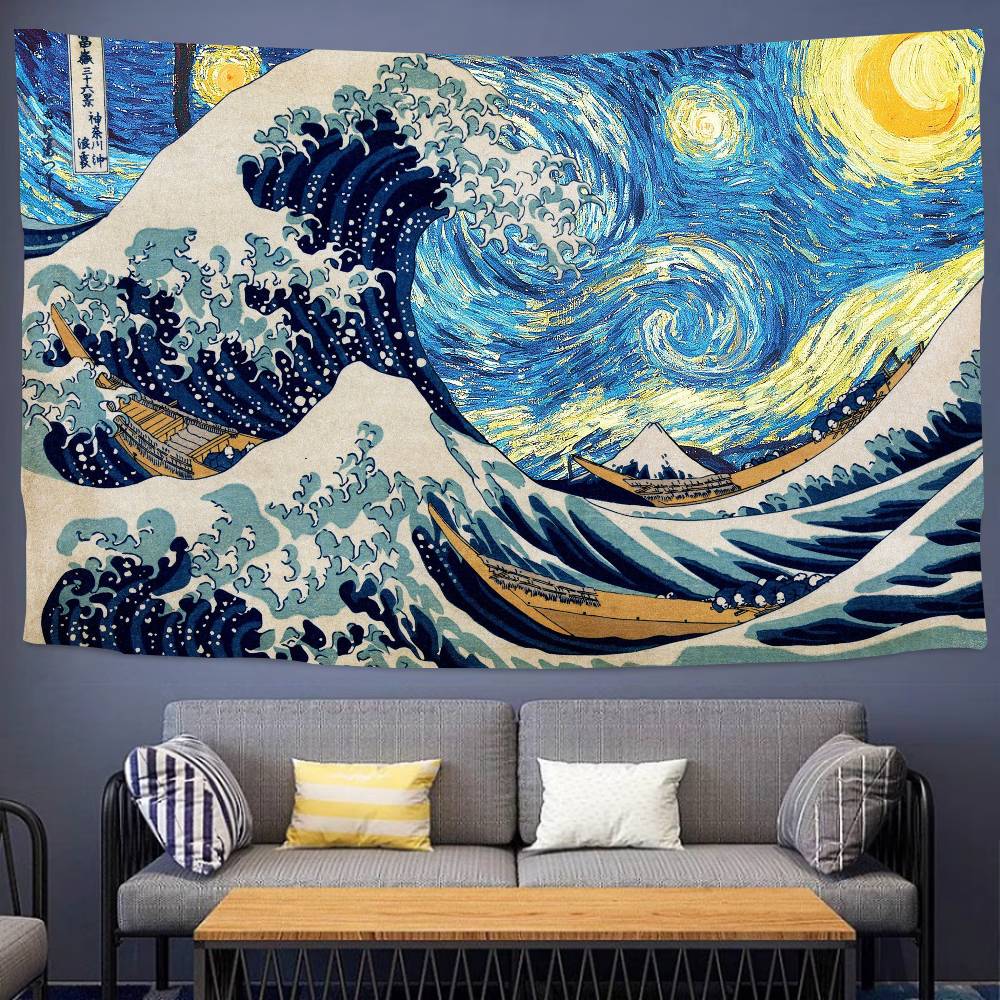 Great Wave Kanagawa Photography Backdrops Photo Wallpaper Background Paper Props For Photo Studio Shoot Product