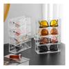 4-layer Plastic Stationery Rack Drawer Storage Box Transparent Dustproof Sunglasses Cosmetic Desktop