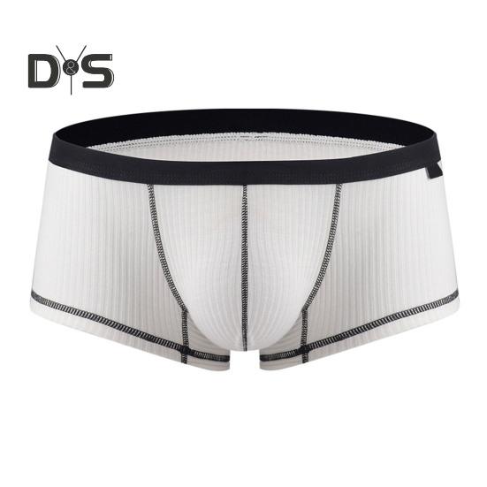 

Мужские трусы-боксеры средней талии U-образные ребристые шорты трусы дышащие эластичные удобные трусы 2XL белый