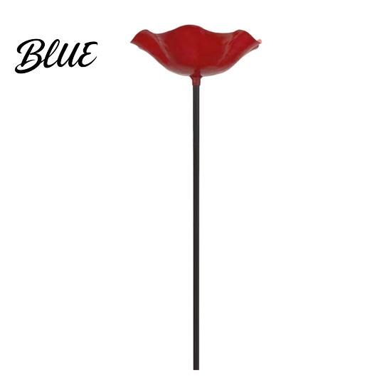 Bird Bath Stake Handmade Flower Garden Ground Insert Bee Butterfly Watering Station Decorative Pollinator Drinking Bowl for Outdoor Yard Lawn Decor