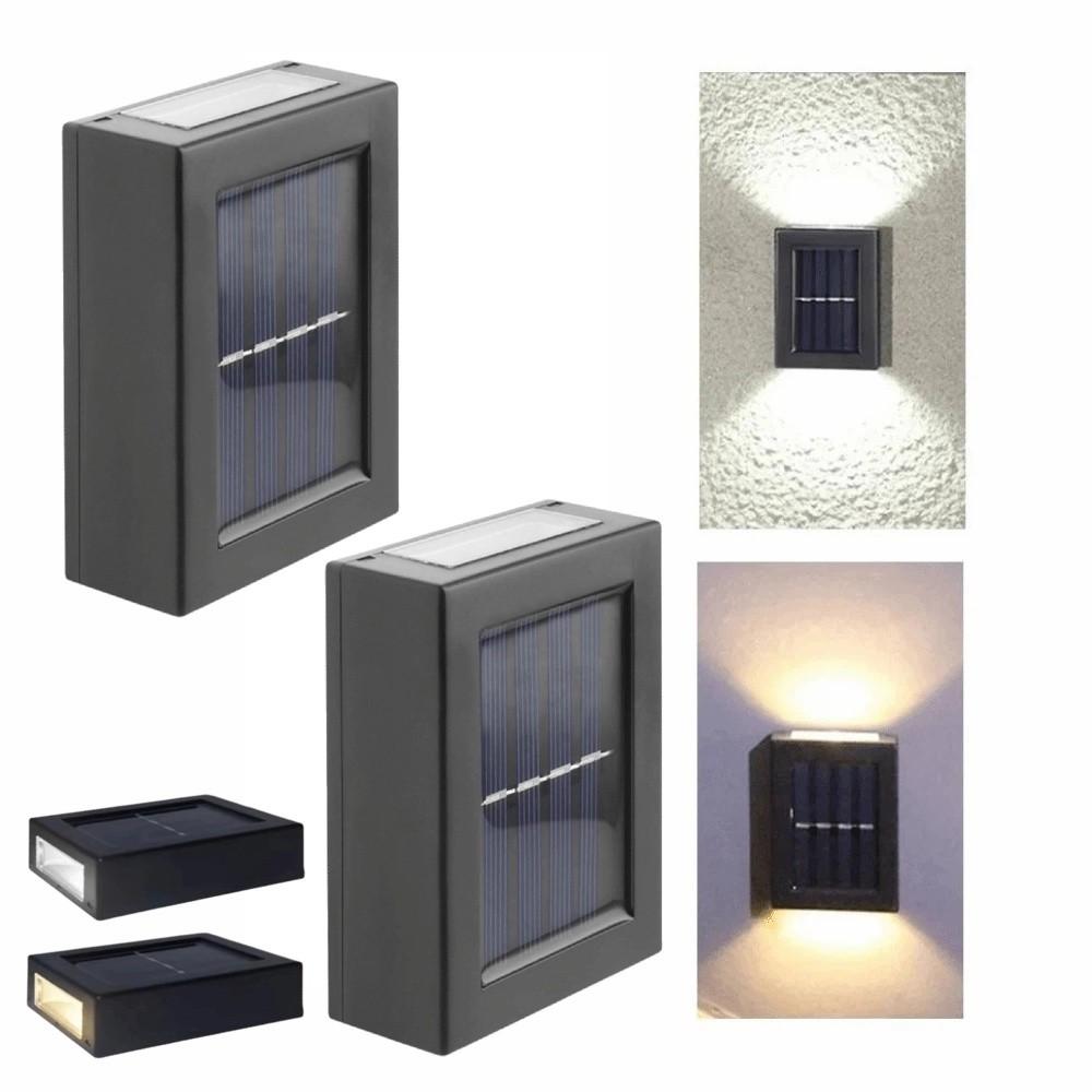 2Pcs Waterproof Solar Wall Light Solar Powered Decorative Light Solar Garden Light Up Down Lighting LED Solar Light