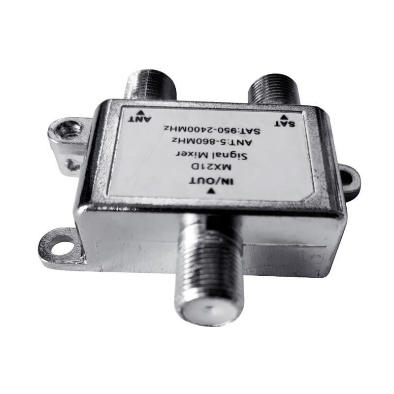 Efficient 1 In 2 Out Cable Satellite Signal Splitter for Home and Commercial Use Wavesplitter Mixer Broad Compatibility