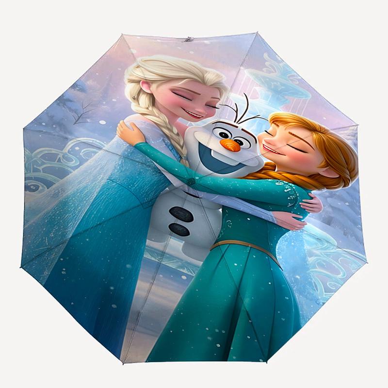 

1pc Elsa Frozen Anna umbrella automatic open/close, 8-Rib Durable Frame, Compact Folding Design, Ideal Birthday/Holiday Gift 1179A