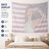 Lana Del Rey Patriotic American Flag Tapestry, Salute Woman Wall Hanging, Peach Beige Decor For Bedroom, Dorm & Party