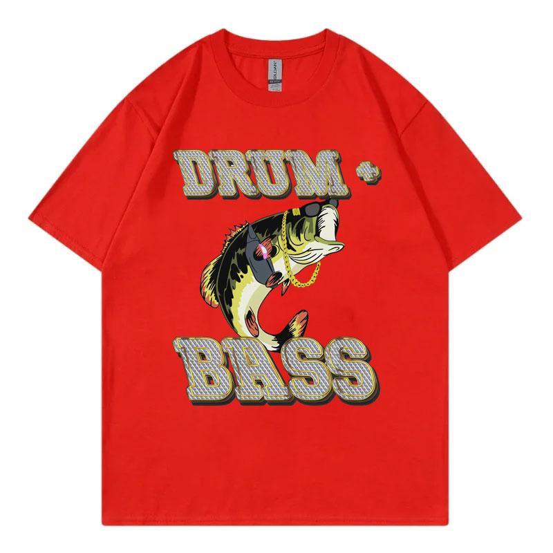 

Drum and Bass Funny Fish Meme Graphic T Shirts Men Women Fashion Retro Short Sleeve Tshirt Summer Casual 100 Cotton Tshirts S