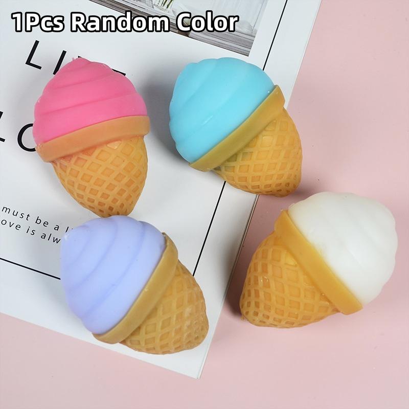 

1/3/5Pcs Stress Ball Sensory Toy Stress & Anxiety Relief Fidget Toys Ice-cream Pinch Decompression Toy For Adult