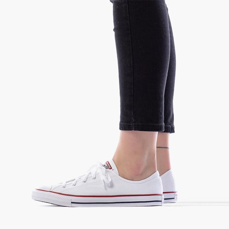 Converse Chuck Taylor All Star Dainty OX Round Toe Lace-up  Lightweight Low-top Canvas Shoes Women's White