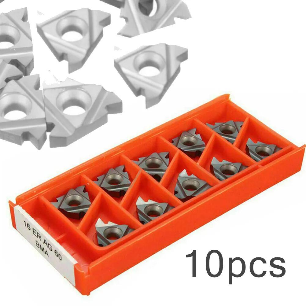 10pcs 16ER AG60 BMA Threading Inserts Carbide Precision Grinding Manual Inspection Suitable for Various Processing