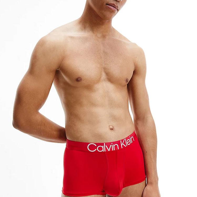 Calvin Klein Boxeri cu imprimeu cu litere pentru bărbați lenjerie de corp Roșu NB2974A-XMK