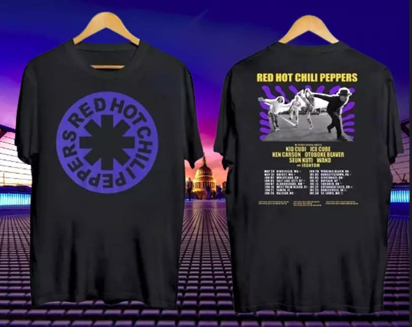 New Red Hot Chili Peppers 2024 Tour Black T-Shirt