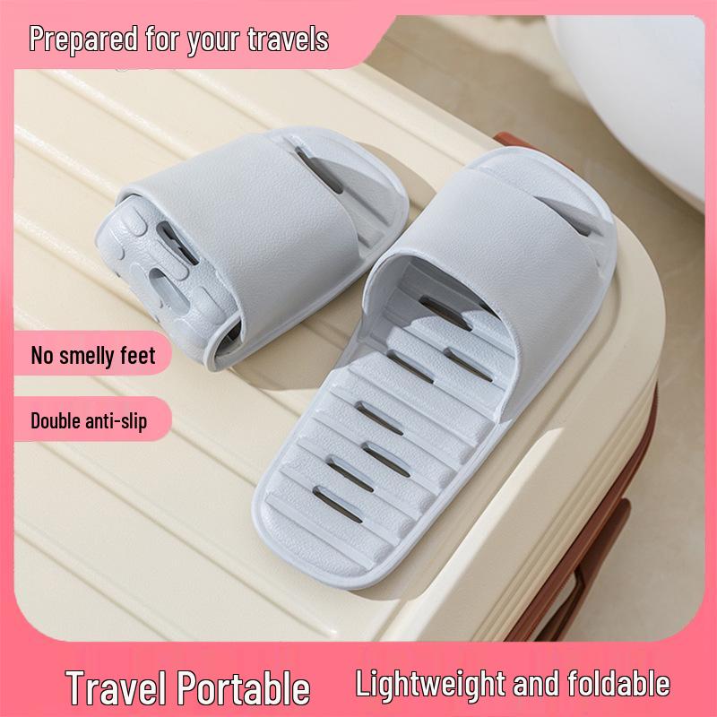 Women's Quick-Dry Foldable Travel Slippers - Leakproof Indoor/Hotel Accessory