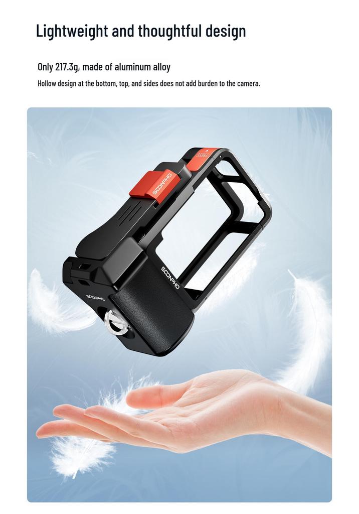 DJI Action 6/5pro/4/3 Street Shooting Rabbit Cage SP-A1 with Handle and Shutter