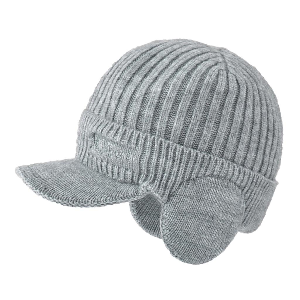 Winter Knit Cap with Brim and Ear Flaps for Men Warm, Stylish, and Comfortable Outdoor Sports Hat