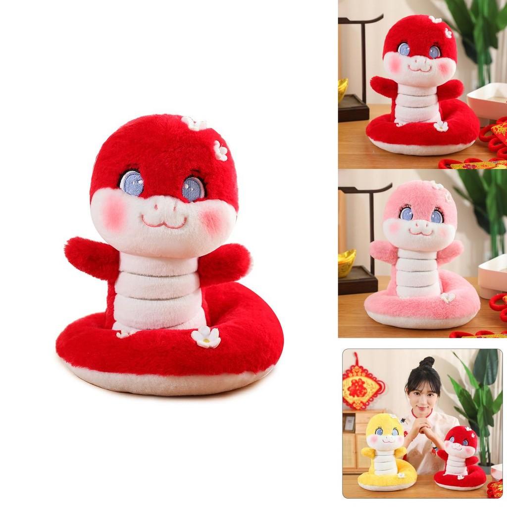 Adorable Plush Snake Doll Cute Zodiac Animal Toy Soft Stuffed Collectible Gift