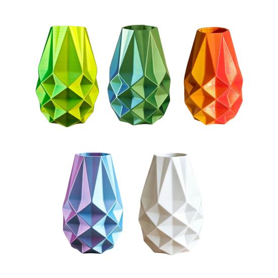 Vaso da Fiori Boho Stampato in 3D Forma Geometrica Vaso Decorativo Moderno Minimalista per Soggiorno Ingresso Tavolino Arredamento per la Casa