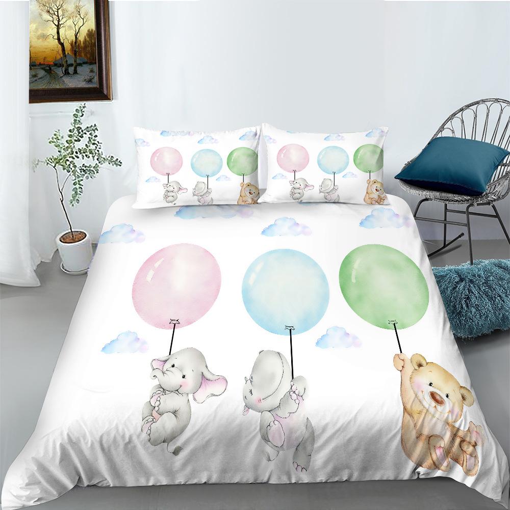 Cartoon Alpaca Digital Printing Bedding Two Or Three-Piece Set Polyester Can Be