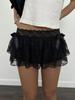 Spicy Girl Style Lace Patchwork Dark Sexy Bow Short Skirt - European & American New Arrival
