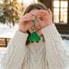 Polyester Christmas Keychain Santa Claus Plush Keyring New Key Pendant  Decoration