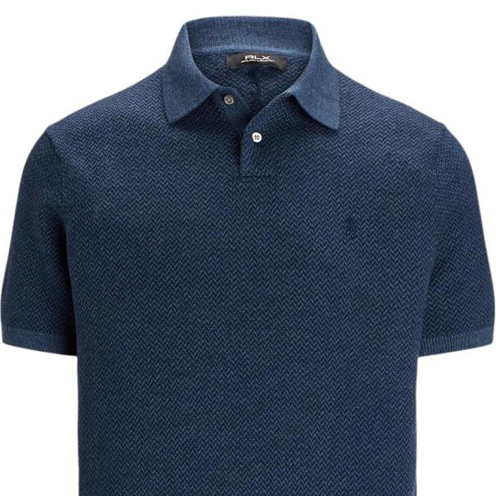 Polo Ralph Lauren FW24 Logo Embroidered Ribbed Short Sleeve Knit Top Men Tops Deep-Blue MNPGSWE1CM20023-400