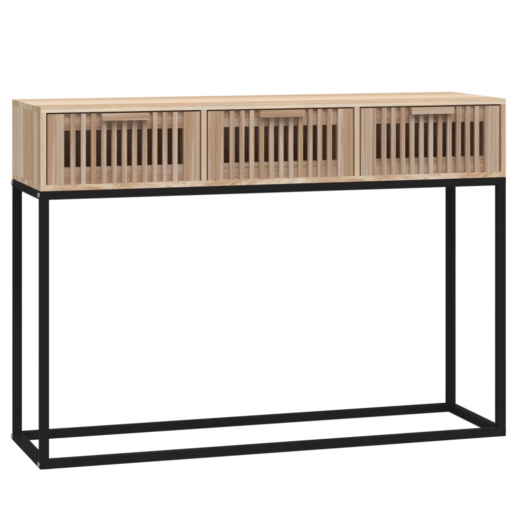 Vidaxl Stolik Konsolowy, 105X30X75Cm, Materiał Drewnopochodny I Żelazo
